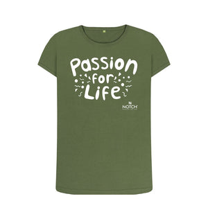 Khaki Women's Bubble Passion for Life T-Shirt