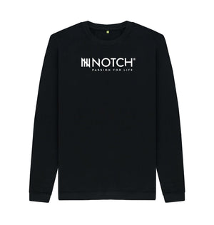 Black Men's Notch Logo Sweater