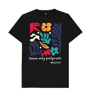 Black Men's Leave Only Footprints T-Shirt