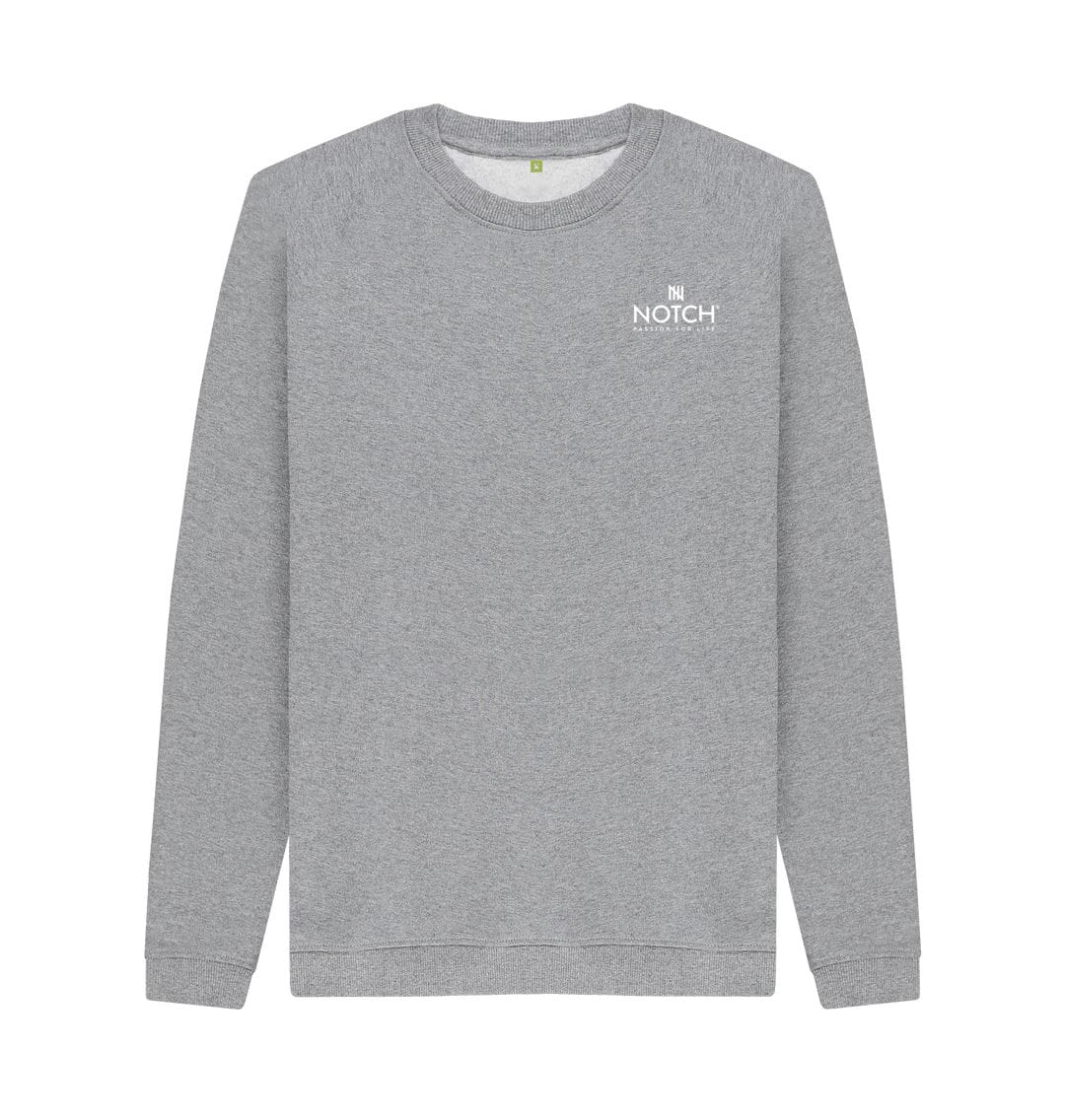 Light Heather Men's Small Notch Logo Sweater