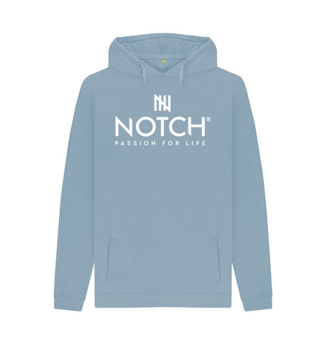 Stone Blue Men's Notch Logo Hoodie