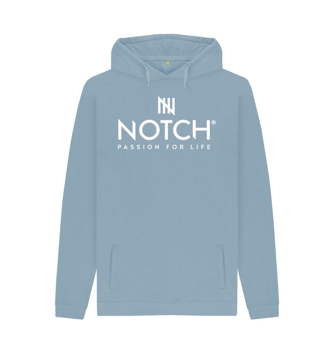 Stone Blue Men's Notch Logo Hoodie