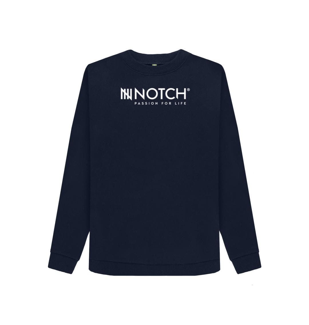 Navy Blue Women's Notch Logo Jumper