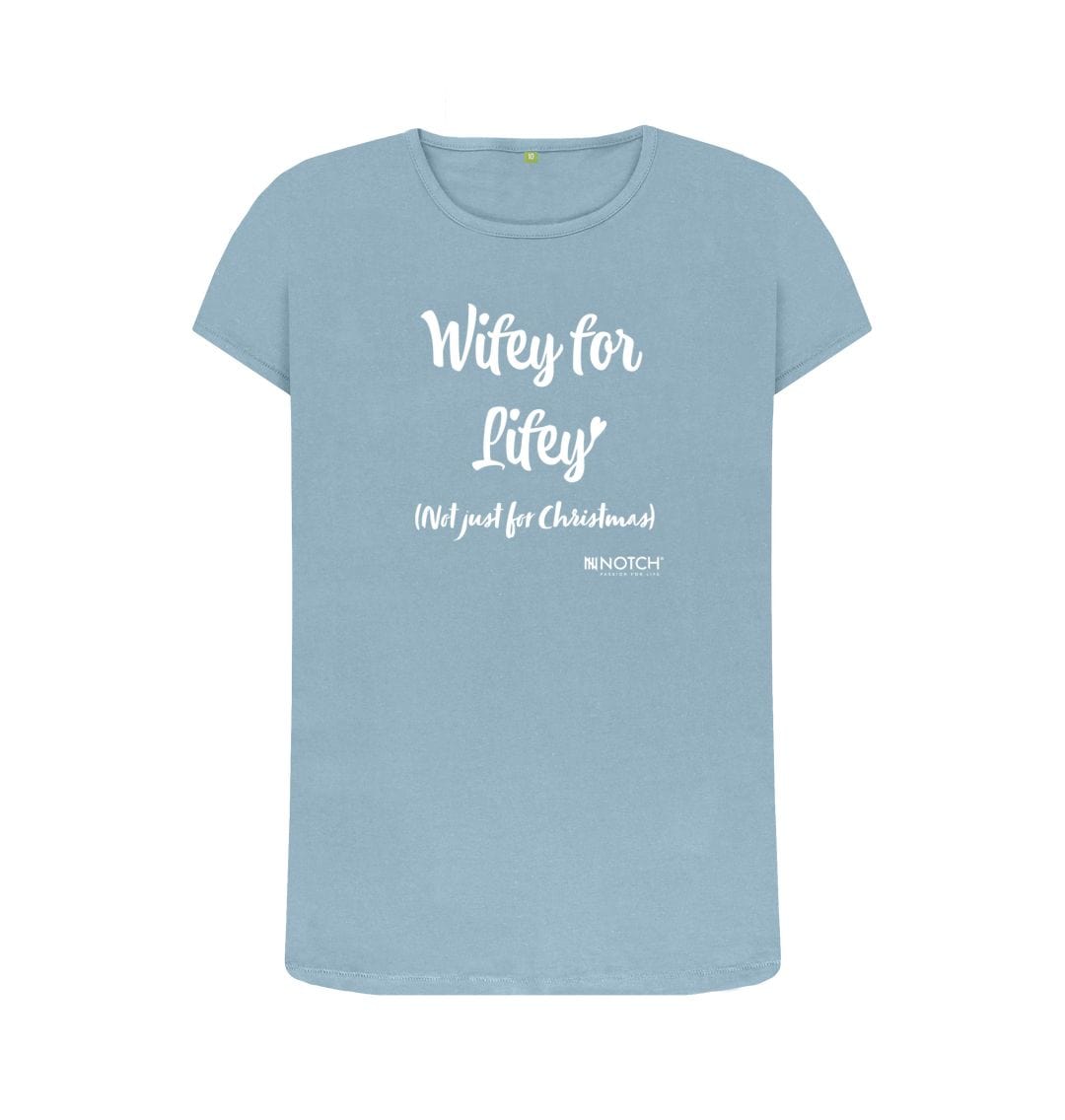 Stone Blue Women's Wifey For Lifey T-Shirt