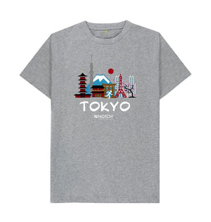 Athletic Grey Tokyo 26.2 White Text Men's T-Shirt