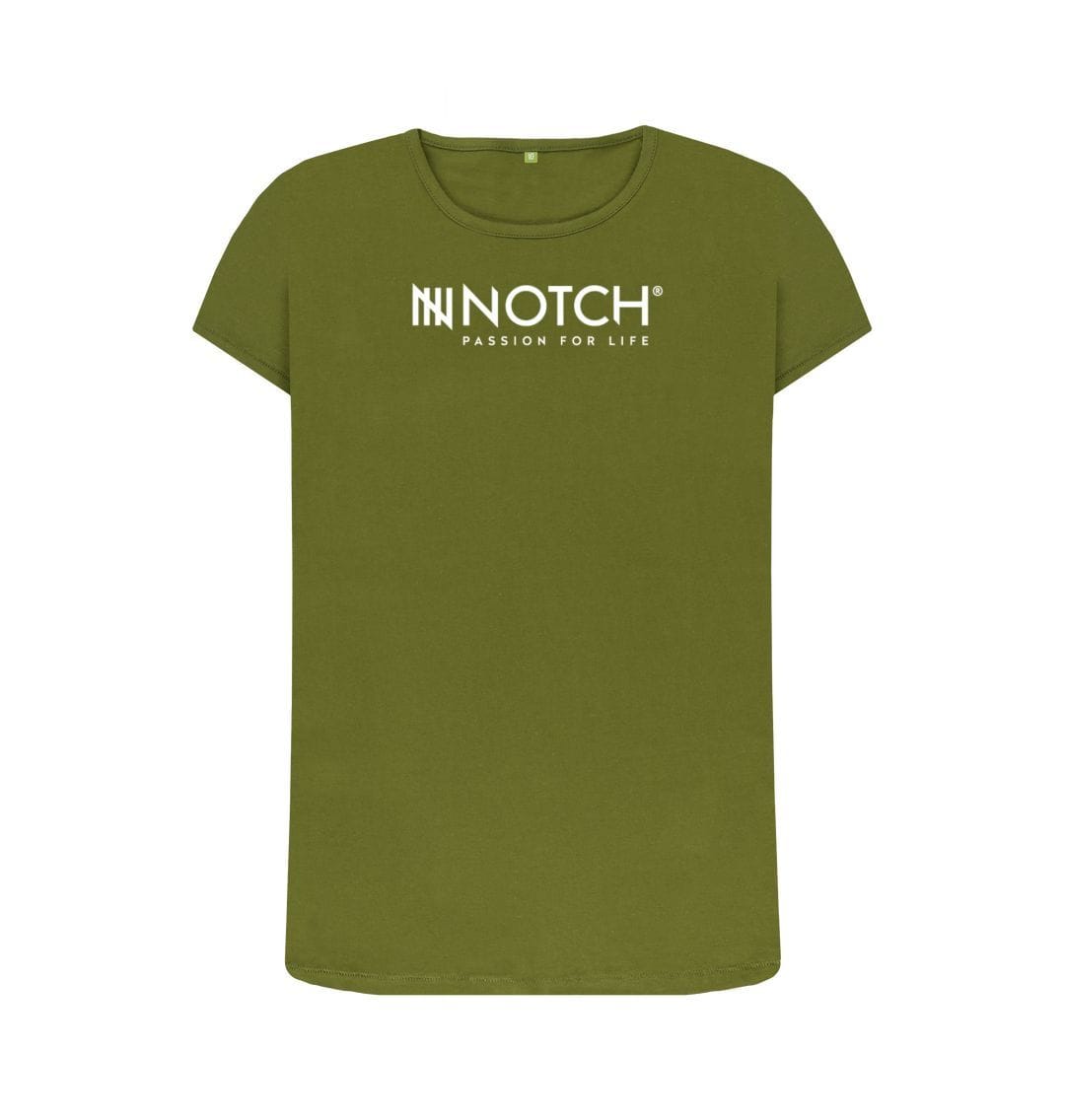 Moss Green Women's Notch Logo T-Shirt