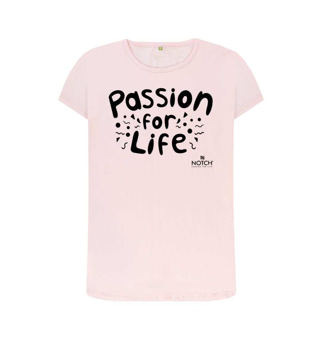 Pink Women's Black Bubble Passion For Life T-Shirt
