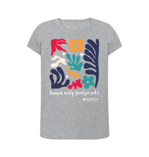 Athletic Grey Women's Leave Only Footprints T-Shirt