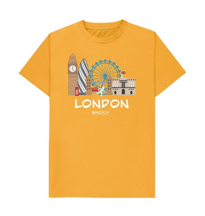 Mustard London 26.2 White Text Men's T-Shirt