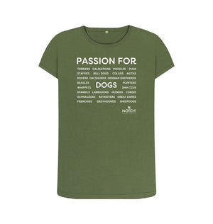 Khaki Women's Passion For Dogs T-Shirt