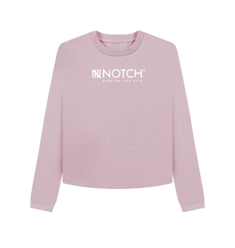 Mauve Women's Boxy Notch Jumper