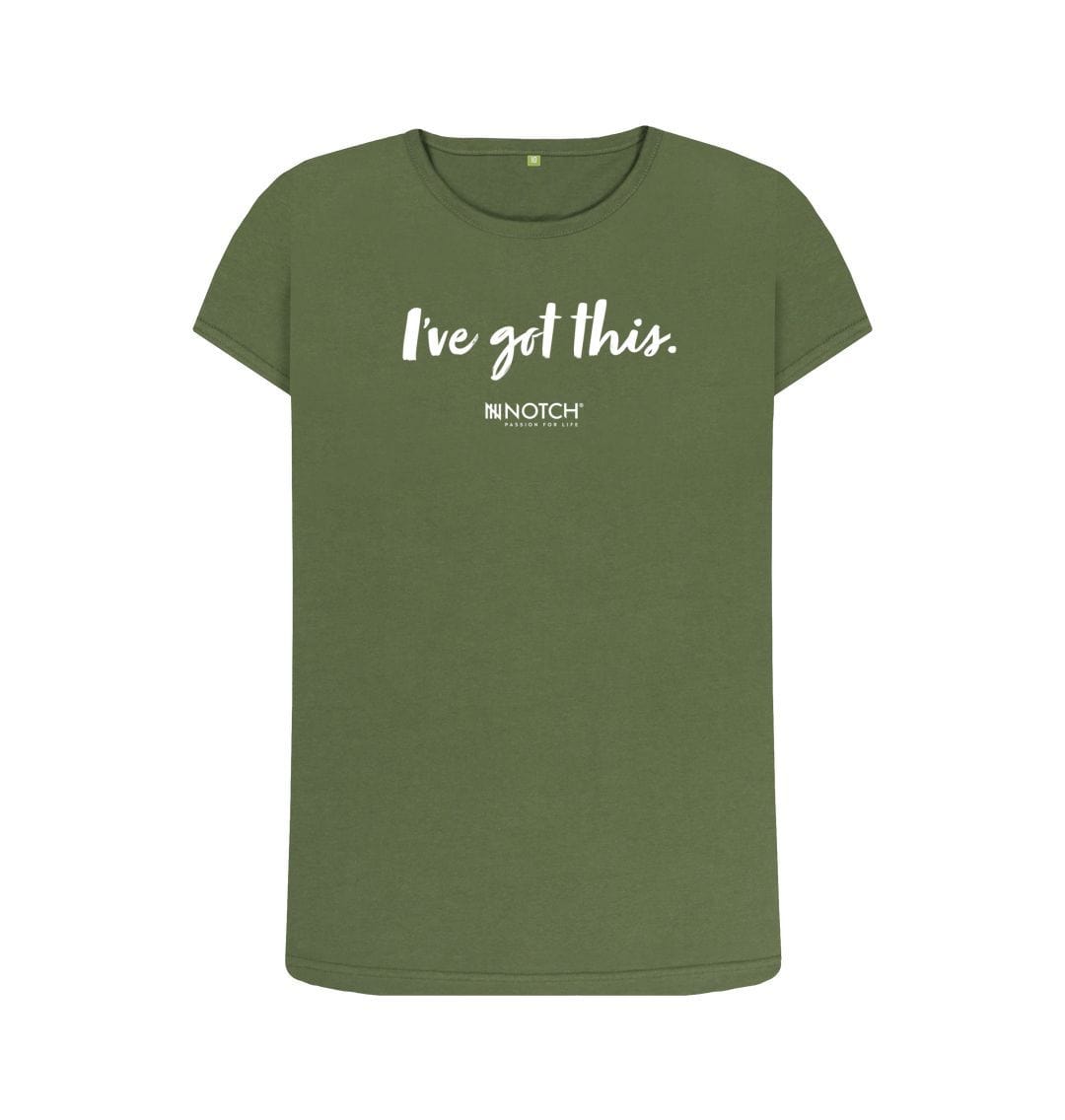 Khaki Women's I've got this (White text) T-Shirt