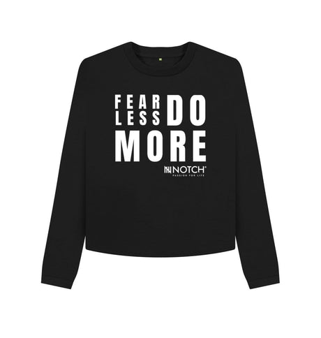 Black Fear Less Do More Boxy Jumper