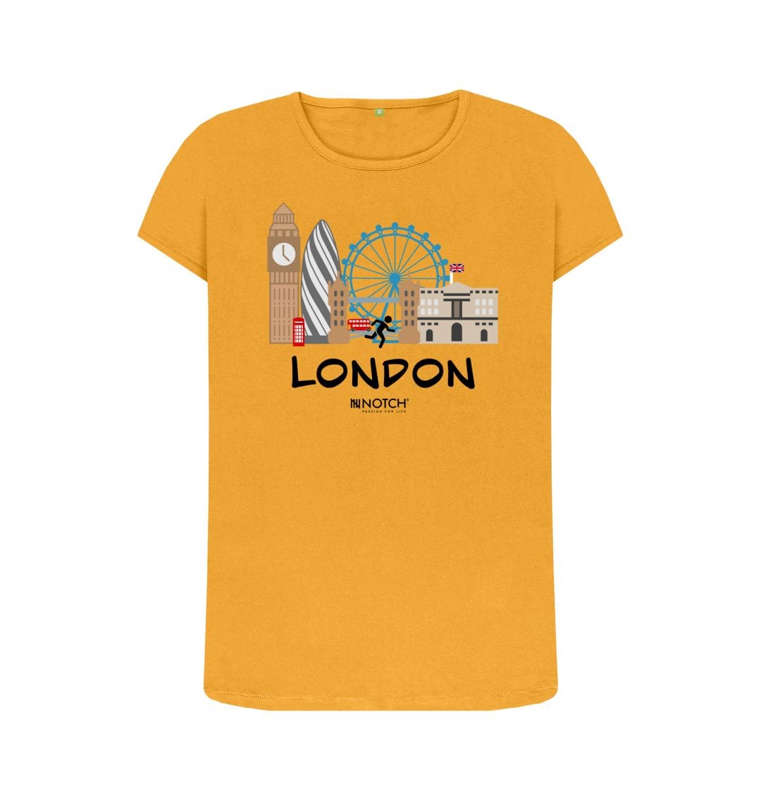 Mustard London 26.2 Black Text Women's T-Shirt