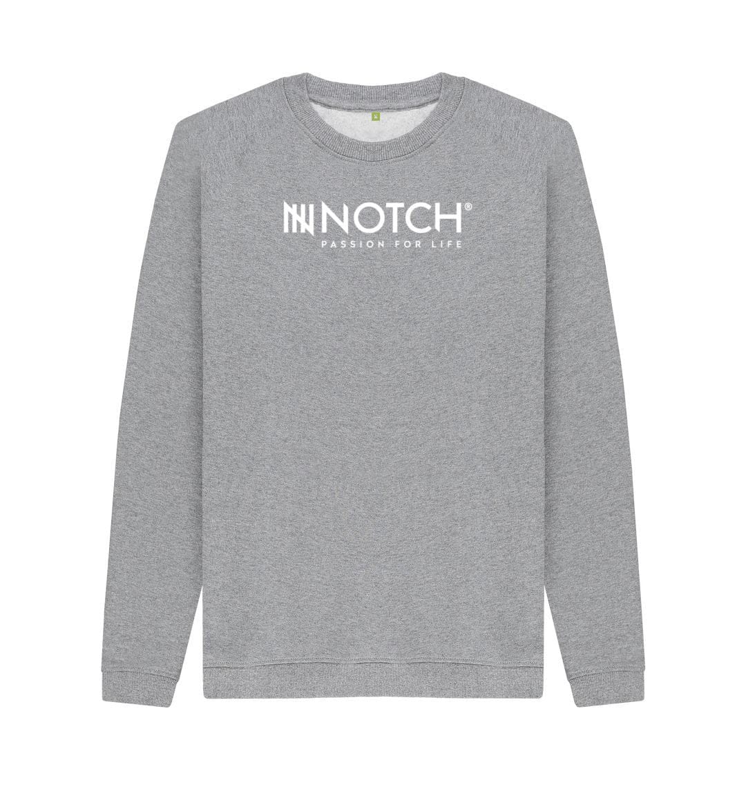 Light Heather Men's Notch Logo Sweater