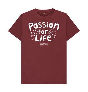 Red Wine Men's White Bubble Passion For Life T-Shirt