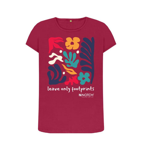 Cherry Women's Leave Only Footprints T-Shirt
