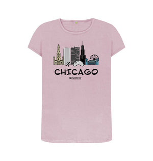 Mauve Chicago 26.2 Black Text Women's T-Shirt