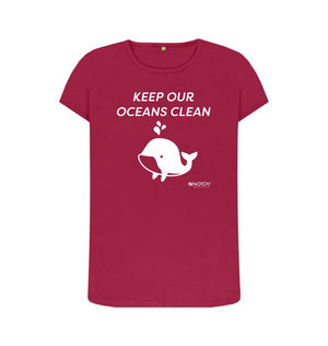 Cherry Women's Keep Our Oceans Clean T-Shirt