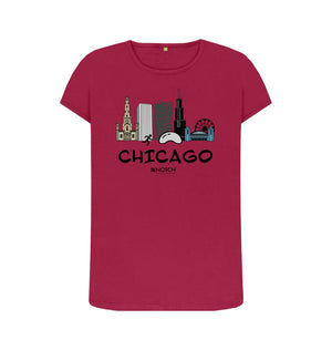 Cherry Chicago 26.2 Black Text Women's T-Shirt