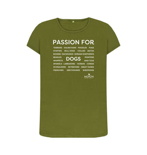 Moss Green Women's Passion For Dogs T-Shirt