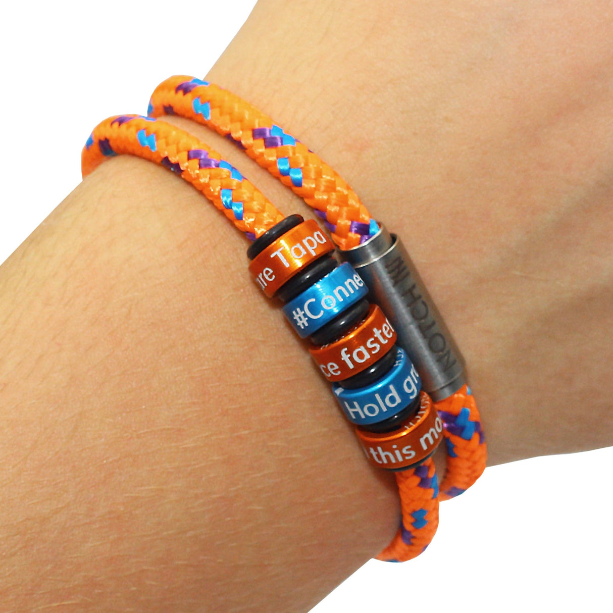 Stronger Life Cord NOTCH Bracelet with Five Personalised NOTCH Charms