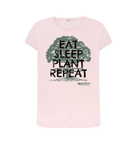 Pink Women's Eat Sleep Plant Repeat T-Shirt