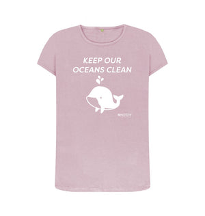 Mauve Women's Keep Our Oceans Clean T-Shirt