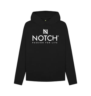 Black Women's Relaxed Fit Notch Hoodie