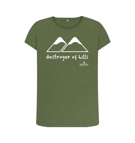 Khaki women's Destroyer of Hills T-Shirt