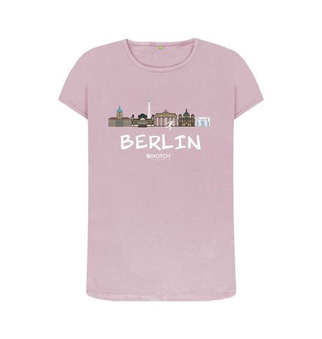 Mauve Berlin 26.2 White Text Women's T-Shirt