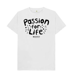 White Men's Bubble Passion For Life T-Shirt