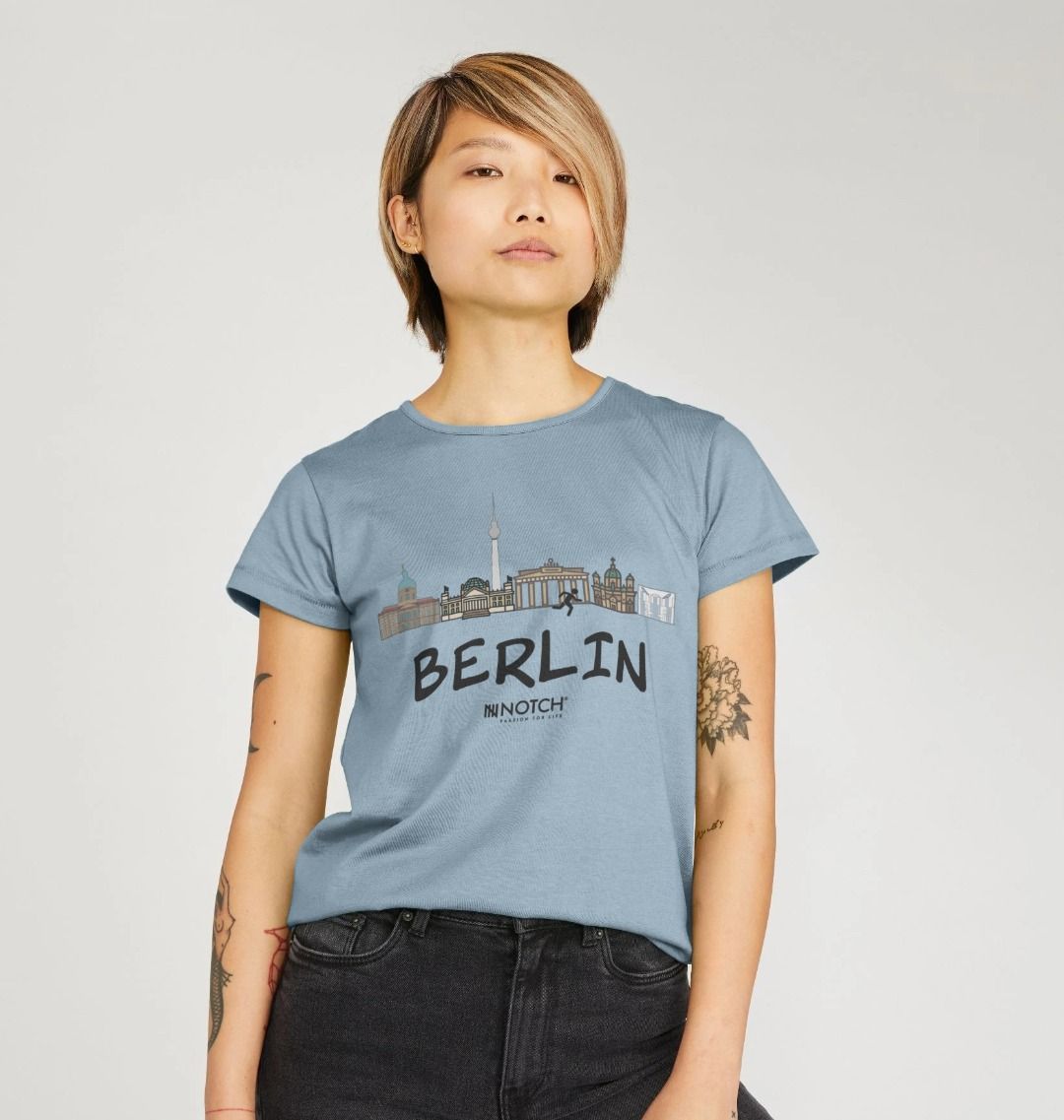 Women's 26.2 Berlin Black Text T-Shirt