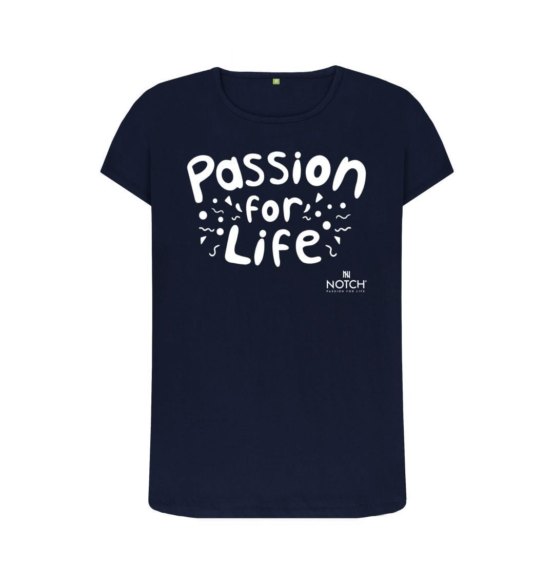Navy Blue Women's Bubble Passion for Life T-Shirt