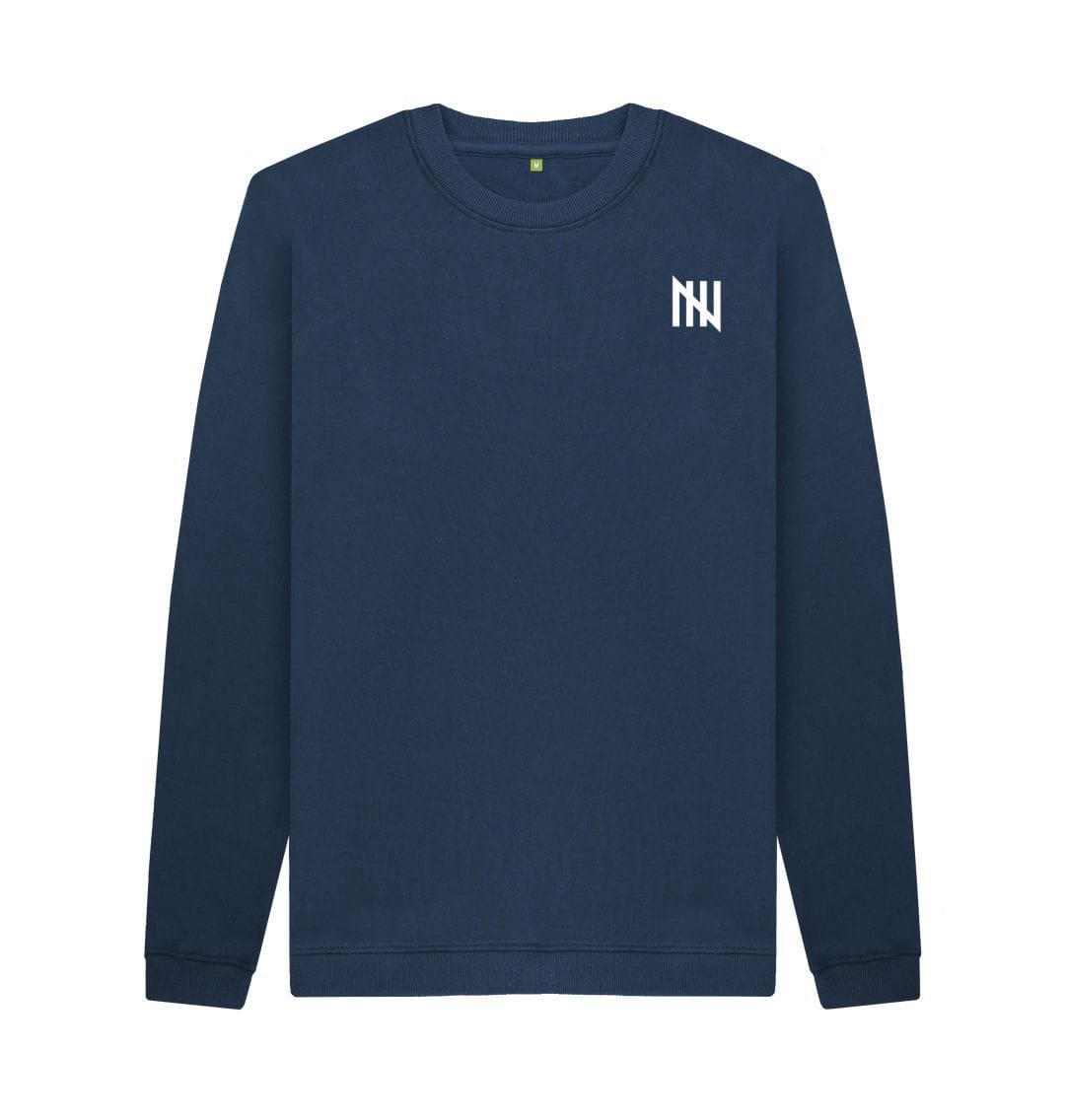 Navy Blue Men's Notch Gate Sweater