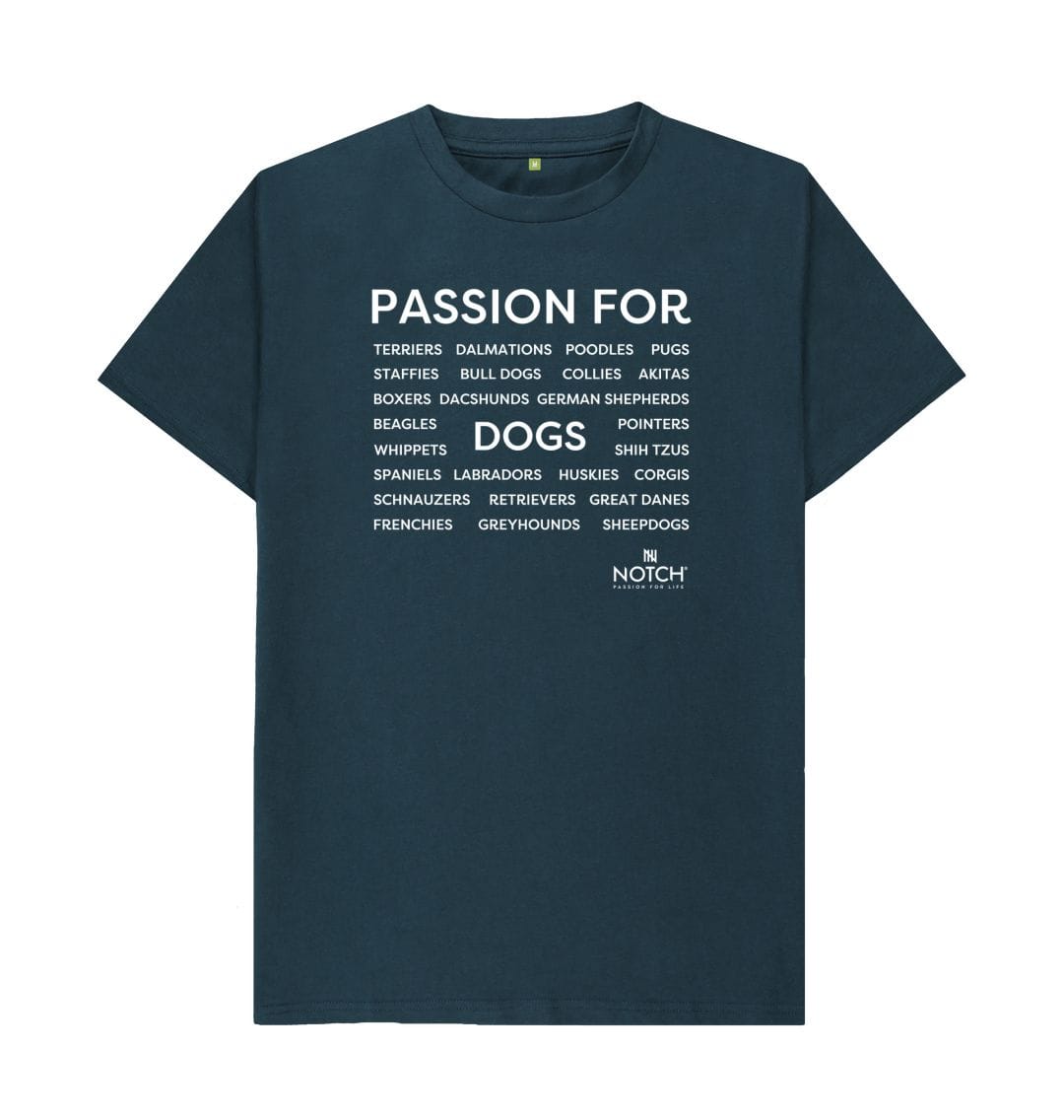 Denim Blue Men's Passion For Dogs T-Shirt