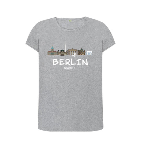 Athletic Grey Berlin 26.2 White Text Women's T-Shirt