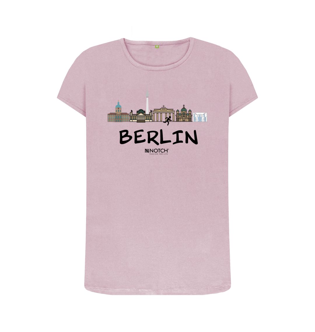 Mauve Berlin 25.2 Black Text Women's T-Shirt