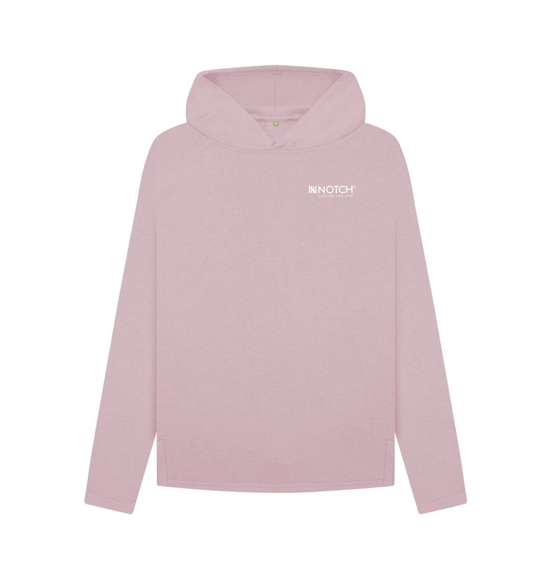 Mauve Women's Small Logo Notch Hoodie