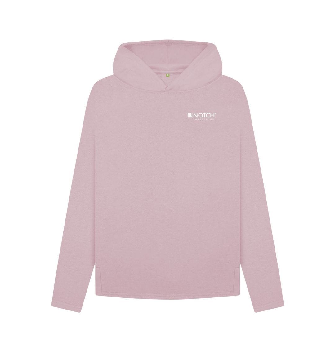 Mauve Women's Small Logo Notch Hoodie