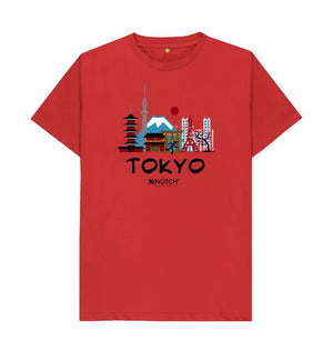 Red Tokyo 26.2 Black Text Men's T-Shirt