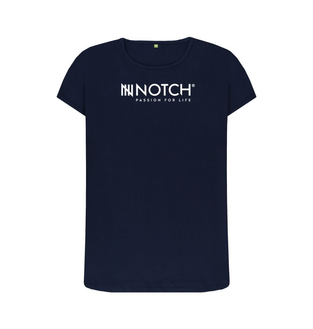 Navy Blue Women's Notch Logo T-Shirt