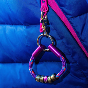 Sustainable OceanYarn NOTCH Bracelet - Hot Pink with Stainless Steel Clasp