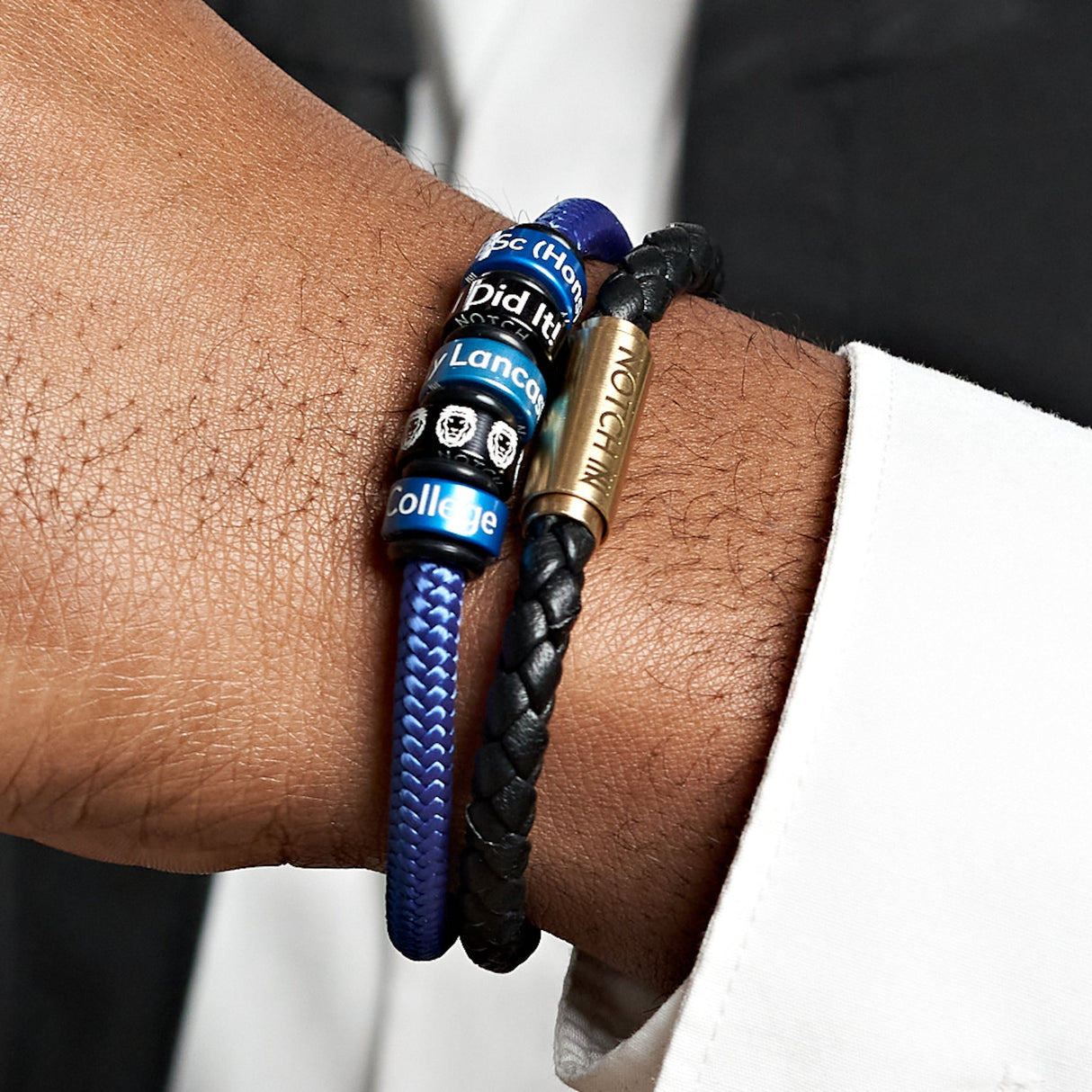 Sustainable OceanYarn NOTCH Bracelet - Natural with Stainless Steel Clasp