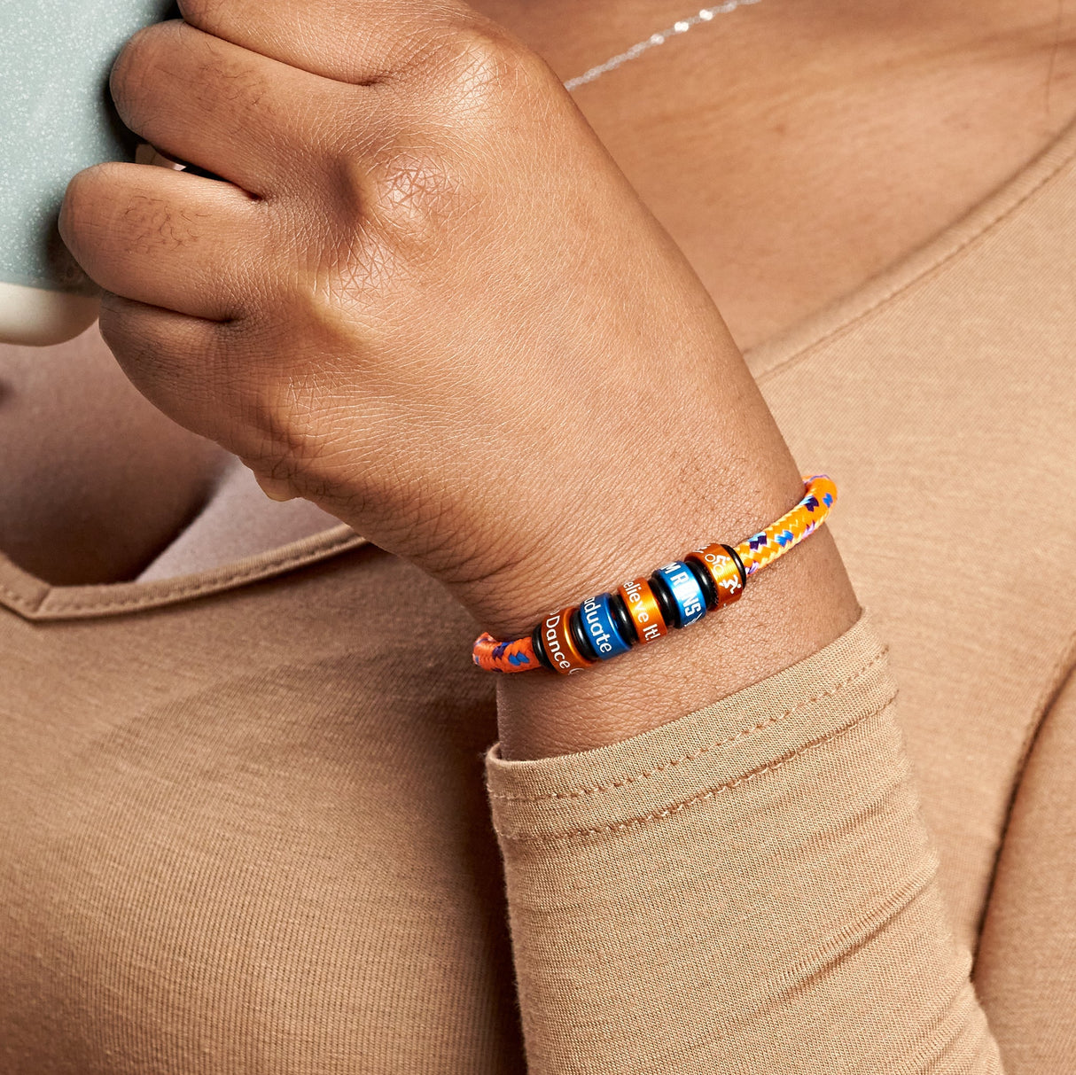 Sustainable OceanYarn NOTCH Bracelet - Natural with Stainless Steel Clasp