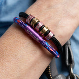 Sustainable OceanYarn NOTCH Bracelet - Natural with Stainless Steel Clasp