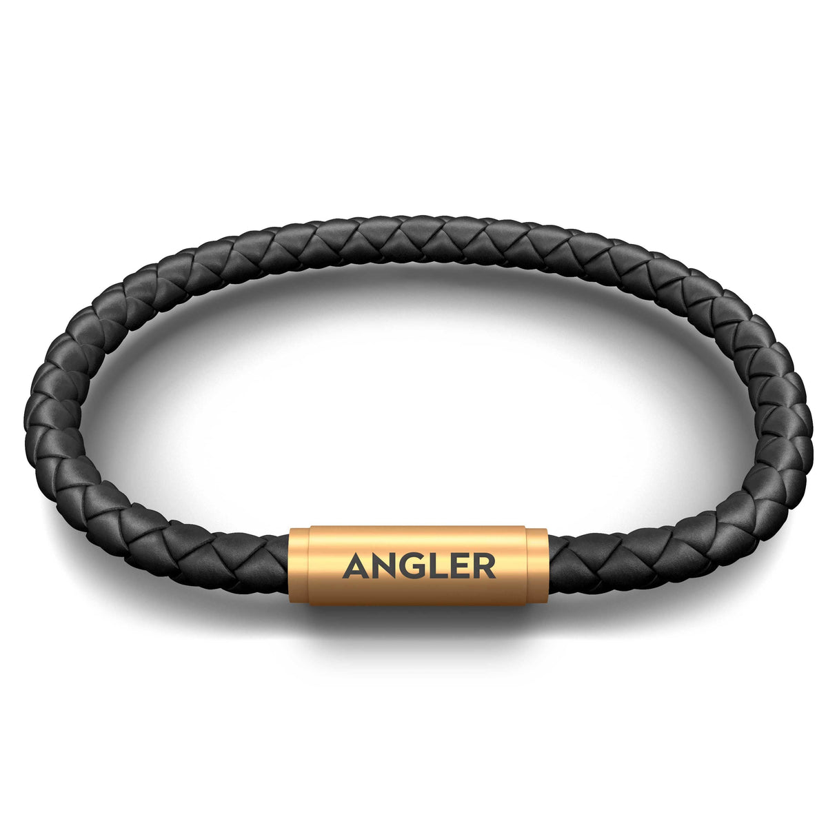 ANGLERS NOTCH Bracelet (Black Leather with Brass Clasp)