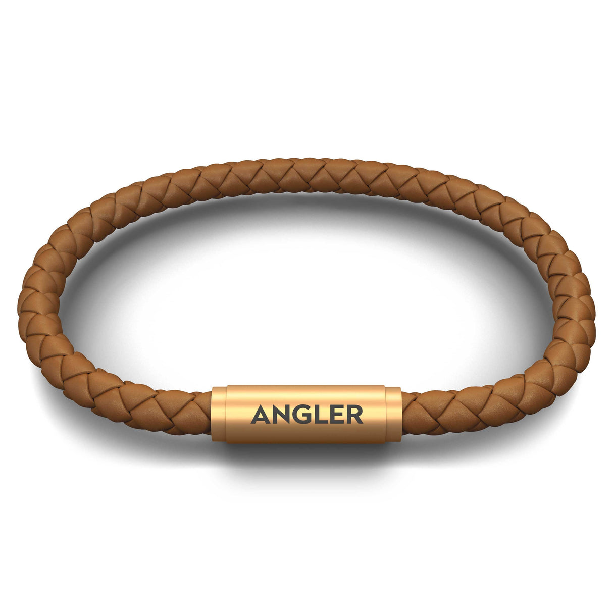 ANGLERS NOTCH Bracelet (Tan Leather with Brass Clasp)