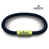 Against Breast Cancer Blackest Blue cord NOTCH Bracelet