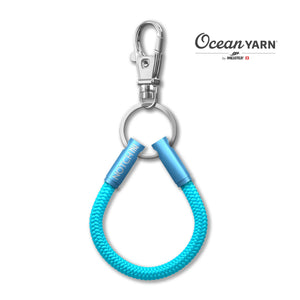 Sustainable OceanYarn NOTCH Loop - Aqua Marine with blue aluminium ends